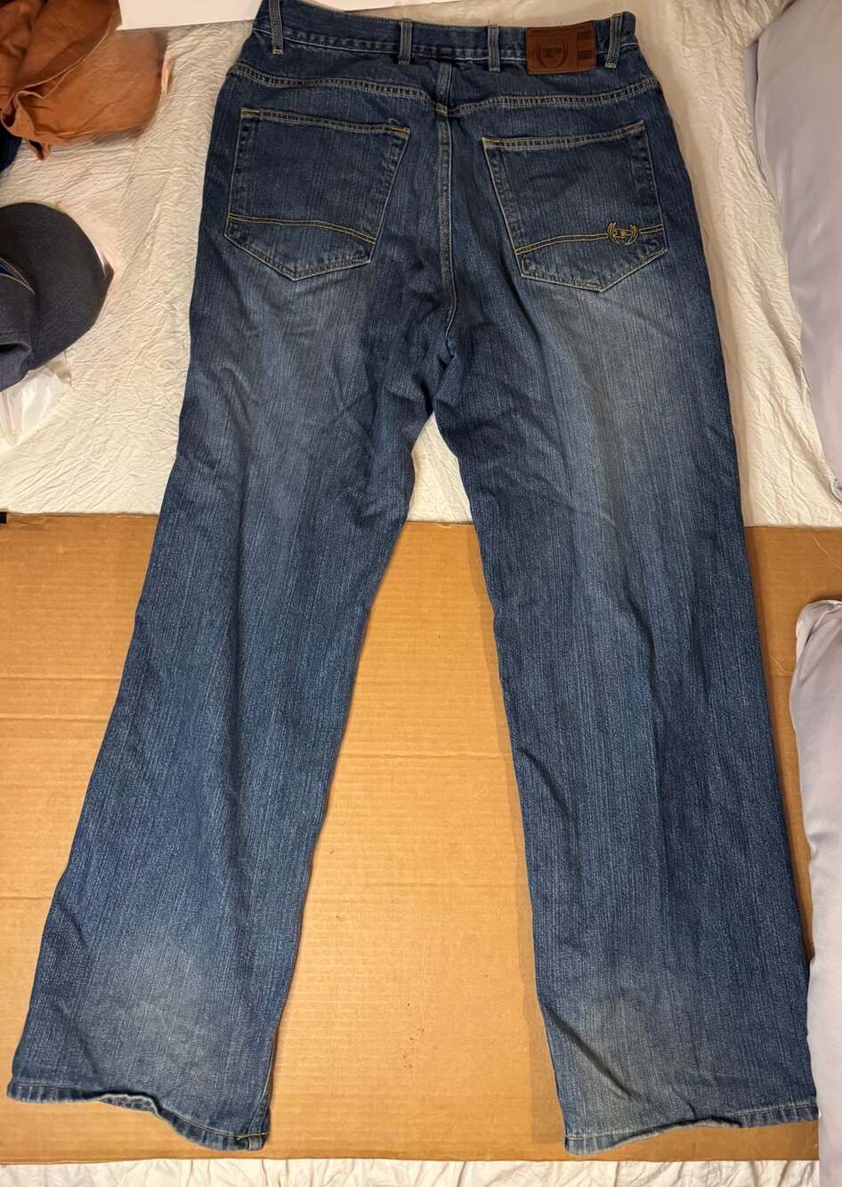 Y2K Phat Farm Men's Vintage Blue Denim Jeans Relaxed Fit Size 36